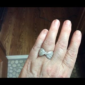 Sterling silver cz wrap ring